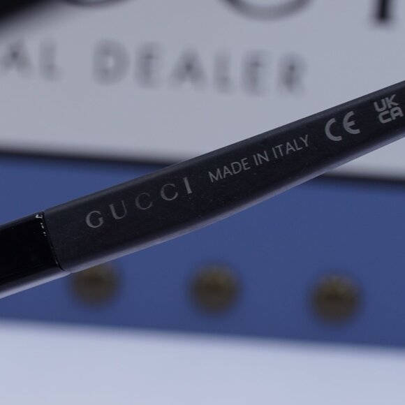 Gucci GG1737O 001 Rectangle Eyeglasses - Black 54mm - Picture 10 of 11